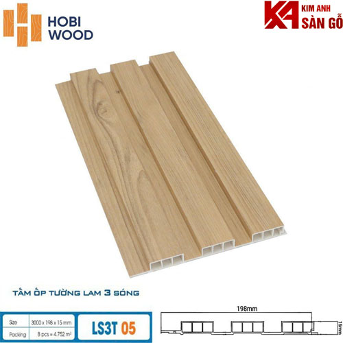 Tấm Ốp Tường Lam 3 Sóng Thấp HOBI LS-05
